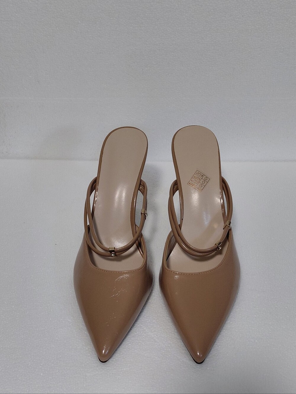 Classic Nude Pointed-Toe Slingback Mules